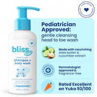 Thumbnail for Image 2 of Bliss Baby Wash and Shampoo For Sensitive Skin, Gentle Hydrating Baby Soap