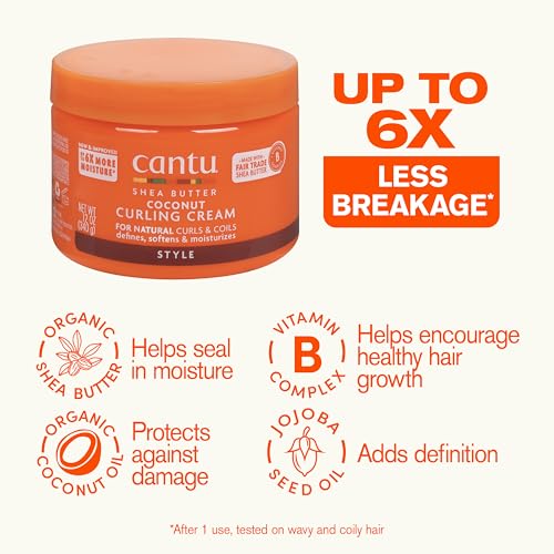 Image 5 of Cantu Coconut Curling Cream with Shea Butter for Natural Hair, 12 oz