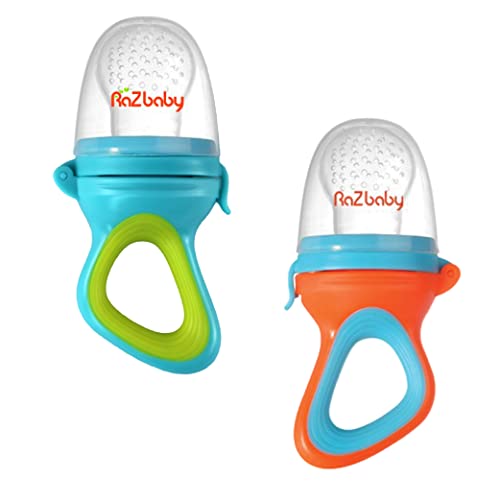 Image 1 of Default Title for the product RAZBABY Baby Solids/Frozen Fruit Feeder Pacifier 2-Pack