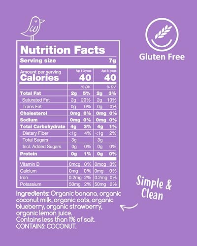 Image 2 of Amara Breakfast Oat Melts - Organic Toddler Snack - Single Serve Fiber-Packed Oat Bites with Real Fruit, No Added Sugar, Quick Dissolving, Blueberry - 12 Pack