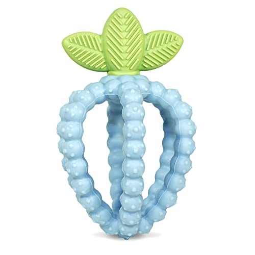Image 2 of Blue for the product RAZBABY Bites Silicone Baby Teething Toy
