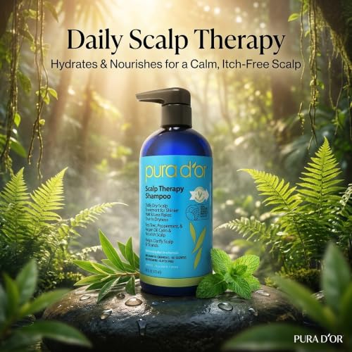 Image 2 of PURA D'OR Scalp Therapy Shampoo for Dryness and Buildup Care, 16 Fl Oz (Pack of 12)