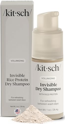 Image 1 of Invisible for the product Kitsch Volumizing Rice Protein Dry Shampoo Powder Pump - Invisible 1oz