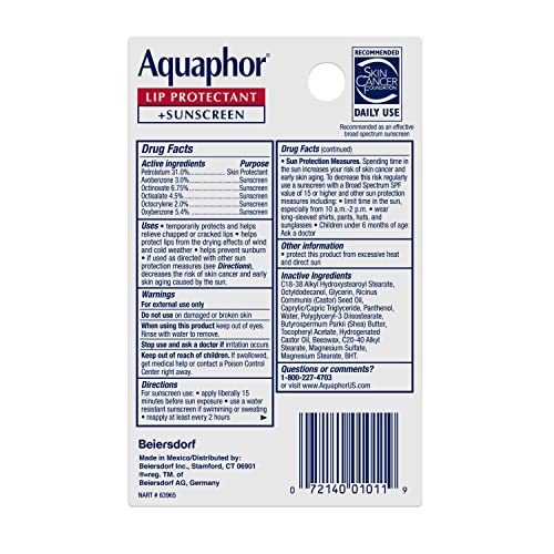 Image 3 of Aquaphor Lip Repair and Protect Ointment, SPF 30, Multipack, 48 x 0.35 OZ