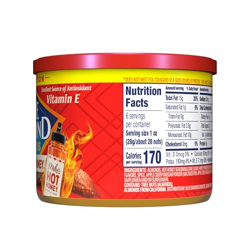 Image 4 of Blue Diamond Almonds Mike’s Hot Honey Infused Almonds 6oz Can Pack of 2
