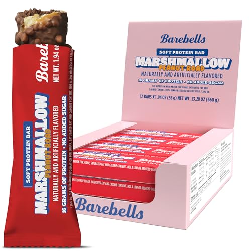 Image 1 of Default Title for the product BAREBELLS Soft Protein Bars Marshmallow Peanut Road - 12 Count, 1.9oz Bars