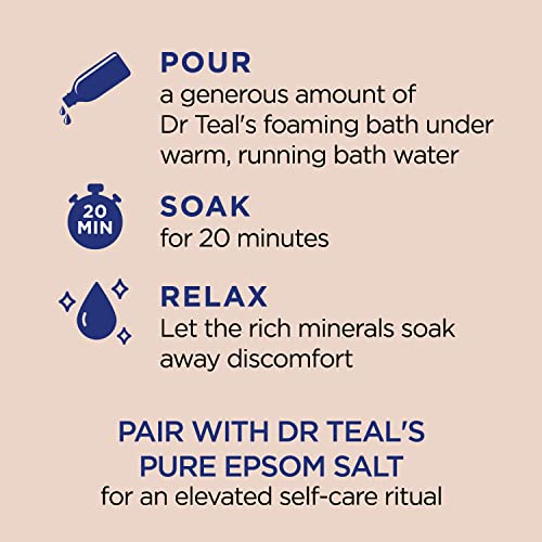 Image 3 of Dr Teal's Foaming Bath with Pure Epsom Salt, Shea Butter & Almond, 34 fl oz (Pack of 4)