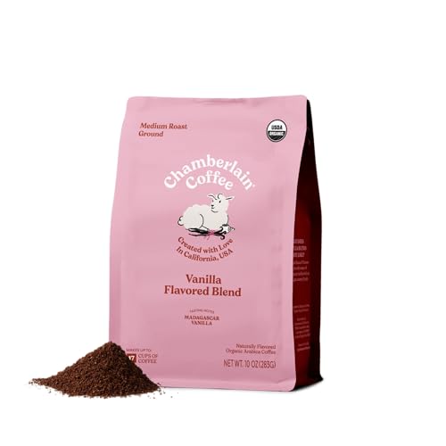 Image 1 of Default Title for the product Chamberlain Coffee Organic Ground Coffee - Vanilla Medium Roast, 10 Ounce