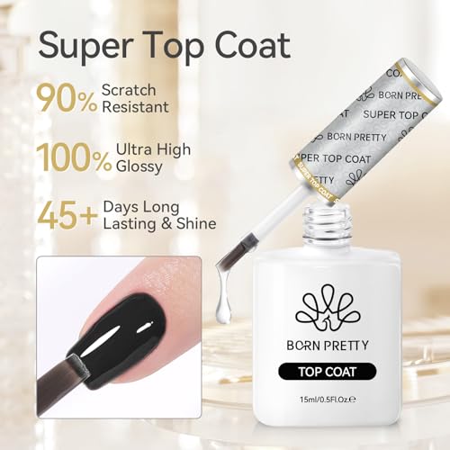 Image 2 of Born Pretty Super Top Gel High Gloss Shiny Long Lasting Top Gel Polish