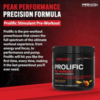 Thumbnail for Image 2 of PEScience Prolific Energy Pre Workout ? 40 Scoops, Mango Splash