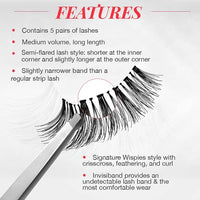Thumbnail for Image 4 of Ardell False Eyelashes Wispy Lashes, Black, 2 Pack