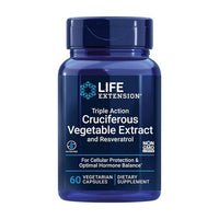 Thumbnail for Life Extension Triple Action Cruciferous Vegetable Extract with Resveratrol 60 vcaps