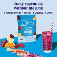 Thumbnail for Image 3 of Ultima Replenisher Daily Electrolyte Powder Drink Mix ? Sugar Free ? Tropical, Mocktini, Original Variety, 56 Stickpacks