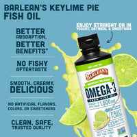 Thumbnail for Image 4 of Barlean's Key Lime Pie Omega-3 Fish Oil Liquid, 16oz