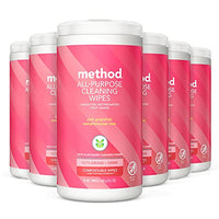 Thumbnail for Image 1 of Default Title for the product Method All-Purpose Cleaning Wipes, Pink Grapefruit, 70 Count, 6 Pack