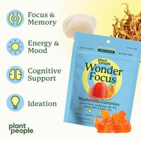 Thumbnail for Image 5 of Plant People WonderFocus Mushroom Gummies with Lion’s Mane & Cordyceps 60ct