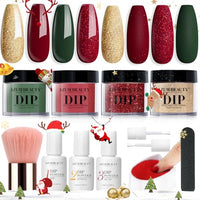 Thumbnail for Image 4 of Green Red Glitter for the product AZUREBEAUTY Dip Powder Nail Kit