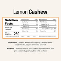 Thumbnail for Image 2 of Rise Pea Protein Bar - Vegan Lemon Cashew 15g Protein