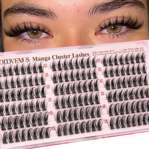 Image 3 of A-wispy manga cluster 12-14-16 for the product Goddvenus Manga Lash Clusters Natural Wispy Eyelash Extensions