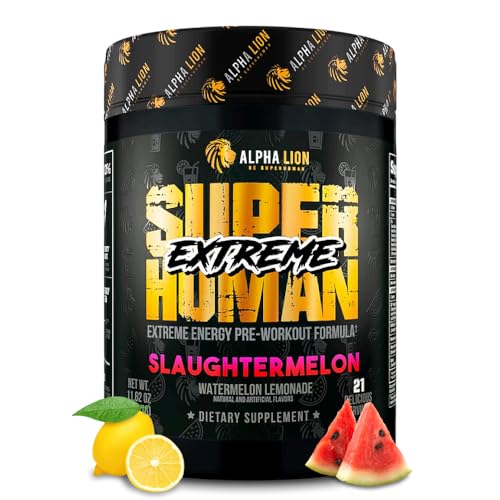 Image 3 of Watermelon / 21 Servings for the product ALPHA LION Superhuman Extreme High Stim Pre Workout Powder