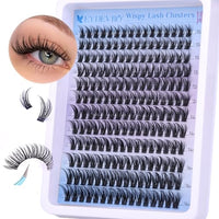 Thumbnail for Image 1 of Default Title for the product EYDEVRO Wispy Lash Clusters Natural Eyelash Clusters 10-16mm Cluster Eyelash Extensions 192 Pcs Individual Lashes CD Curvature Cluster Lashes Comfortable Soft Thin Band DIY Lash Extensions