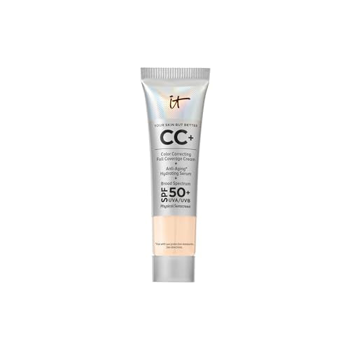 Image 9 of 03W Fair Warm (very fair warm with golden undertones) for the product IT Cosmetics Mini CC+ Cream with SPF 50+ Full Coverage Natural Foundation