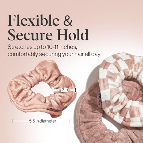 Image 5 of Kitsch Microfiber Quick-Dry Hair Towel Scrunchie - Micro Dot, 2pcs