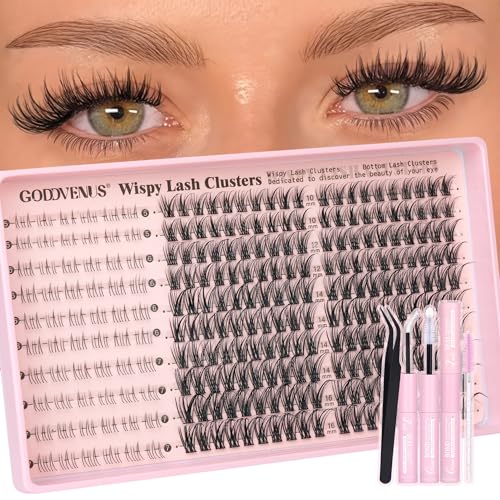 Image 17 of V-natural clusters with bottom for the product Goddvenus Eyelash Extensions Wispy Natural DIY C Curl Individual Lashes Clusters