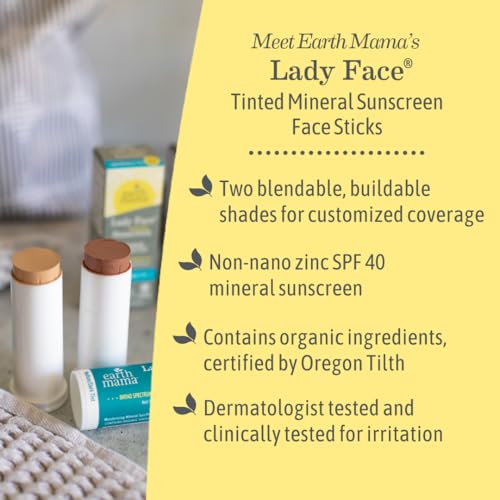 Image 5 of Earth Mama Lady Face Tinted Sunscreen Stick, Light/Med SPF 40-0.74 oz