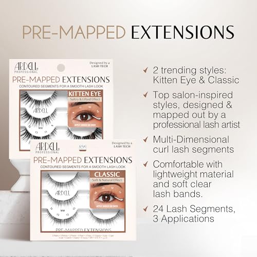 Image 5 of Ardell PreMapped Eyelash Extensions Kit Cat Eye Lashes Lash Clusters 4 Pair