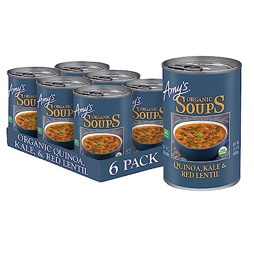 Image 1 of Default Title for the product Amy's Soup Organic Kale Quinoa and Red Lentil 6 Pack 14.4 Ounce