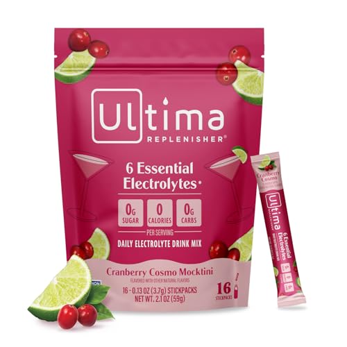 Image 15 of Cranberry Cosmo / 16 Count (Pack of 1) for the product Ultima Replenisher Electrolyte Packets Variety Pack