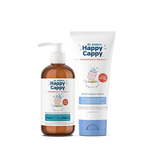 Image 2 of 7 Fl Oz (Pack of 2) for the product Happy Cappy Medicated Shampoo and Body Wash and Moisturizing Cream Bundle