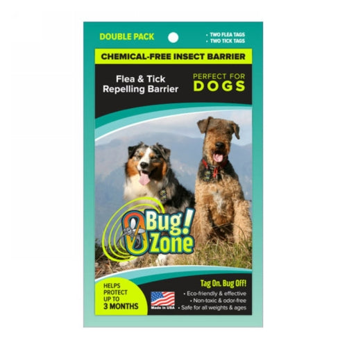 0Bug Zone Chemical-Free Insect Barrier for Dogs Flea/Tick 2 Packets by 0Bug!Zone