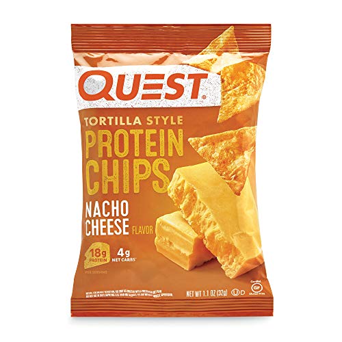 Image 2 of Quest Tortilla Style Protein Chips - 19g Protein - Nacho Cheese (8 Bags)