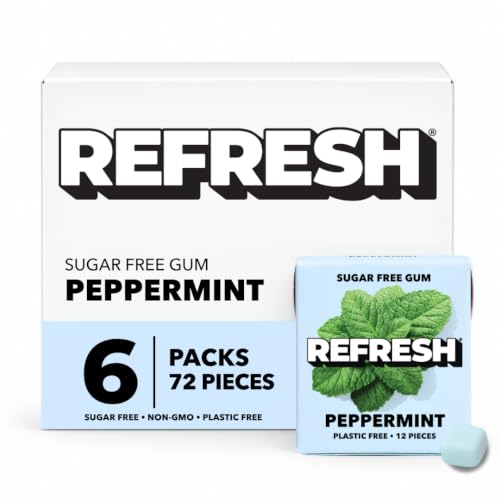 Image 5 of Peppermint for the product Refresh Gum Natural Sugar-Free Xylitol Chewing Gum