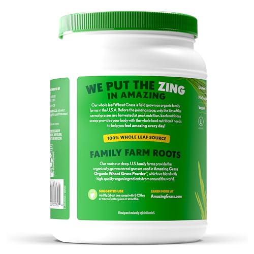 Image 6 of Amazing Grass Wheat Grass Powder, Whole-Leaf, 100 Servings