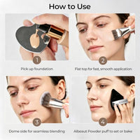 Thumbnail for Image 4 of ALBEAUT Foundation Brush for Liquid Makeup, Flat? Dual Makeup Brush