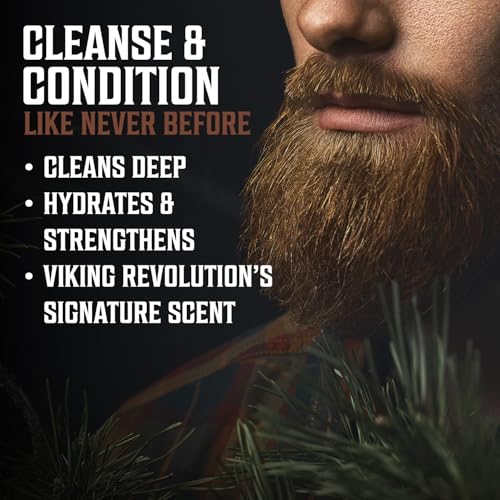 Image 6 of Viking Revolution Beard Wash & Conditioner Set - Sandalwood - 17 oz
