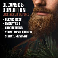 Thumbnail for Image 6 of Viking Revolution Beard Wash & Conditioner Set - Sandalwood - 17 oz
