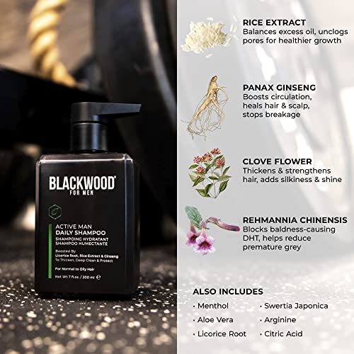 Image 5 of Blackwood For Men Active Man Daily Shampoo, Conditioner & Body Wash Bundle (7 Oz, 7 Oz, 17 Oz)