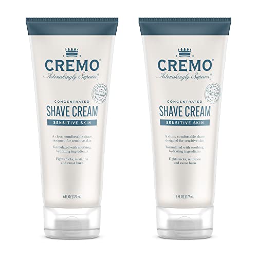 Image 1 of Default Title for the product Cremo Shaving Cream Sensitive Skin for Men, 6 Fl Oz (2 Pack)