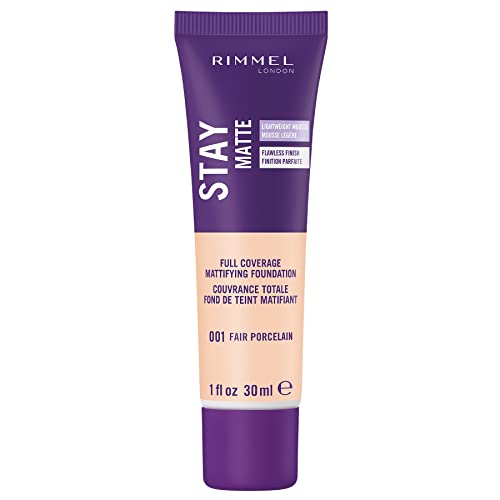 Image 21 of Fair Porcelain / 1 Fl Oz (Pack of 1) for the product Rimmel Stay Matte Liquid Foundation