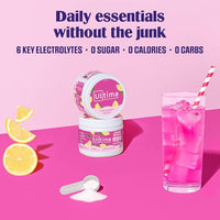Thumbnail for Image 2 of Ultima Replenisher Electrolyte Powder Drink Mix Bundle ? Sugar Free ? Pink Lemonade, 30 Serving Canister and 20 Stickpacks ? 6 Electrolytes and Minerals ? Keto Friendly, Vegan, Non-GMO