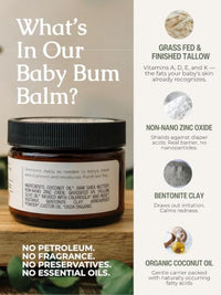 Thumbnail for Image 4 of Hearth and Homestead Baby Bum Balm, Grass Fed Tallow Diaper Rash Cream with Zinc Oxide & Bentonite Clay, Fragrance Free Diaper Cream for Sensitive Baby Skin, Newborn Safe, 2oz