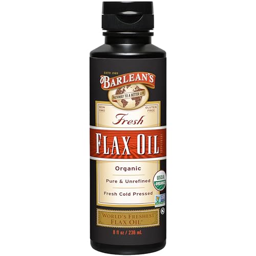 Image 2 of 8 Fl Oz (Pack of 1) for the product Barlean's Organic Flaxseed Oil