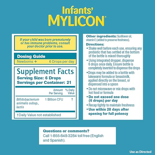 Image 6 of MYLICON Infants' Mylicon Daily Probiotic Drops, 8mL