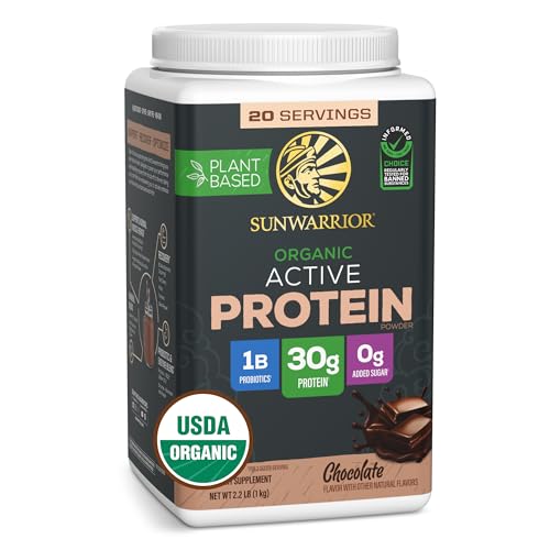 Image 1 of Default Title for the product Sunwarrior Active Vegan Protein + Recovery Minerals, Chocolate, 20 Servings