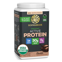 Thumbnail for Image 1 of Default Title for the product Sunwarrior Active Vegan Protein + Recovery Minerals, Chocolate, 20 Servings