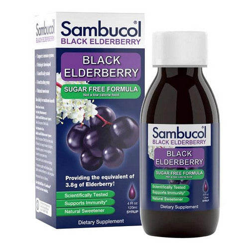 Sambucol Black Elderberry Immune System Support Booster Liquid Sugar Free , 4 oz